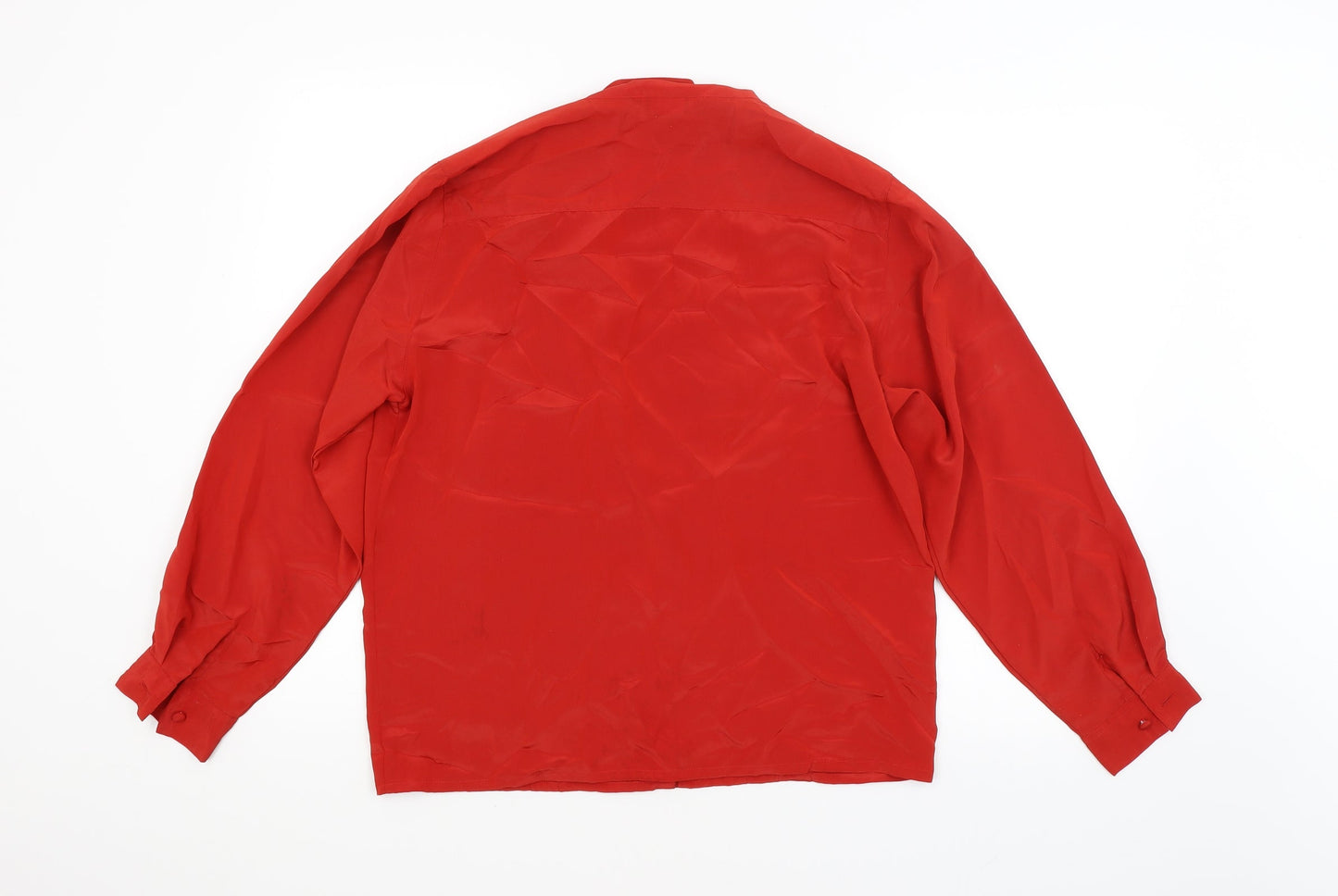 Womens UK Size  Preworn Red Basic Button-Up