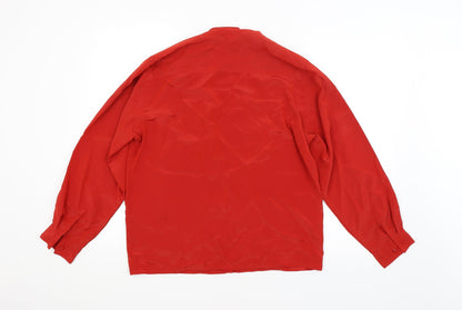 Womens UK Size  Preworn Red Basic Button-Up