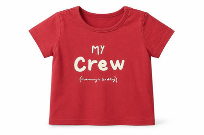 George Baby Red   Basic T-Shirt Size 6-9 Months  - My Crew Mummy and Daddy