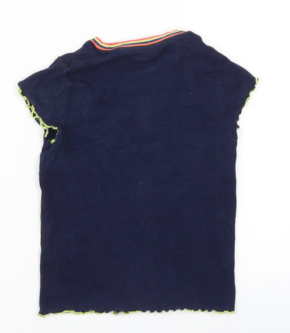 Marks and Spencer Girls Blue   Basic T-Shirt Size 7-8 Years  - Live Your Best Life