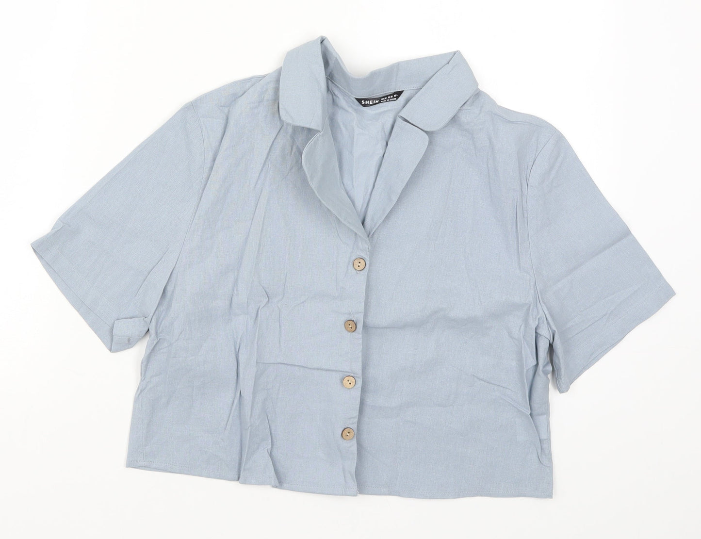 SheIn Womens Blue   Basic Button-Up Size M