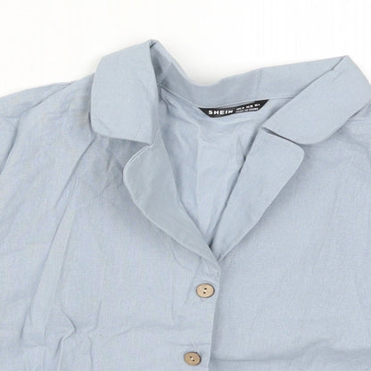 SheIn Womens Blue   Basic Button-Up Size M