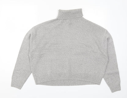 H&M Womens Grey  Knit Pullover Jumper Size M