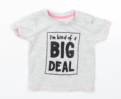 Primark Baby Grey   Basic T-Shirt Size 3-6 Months  - I'm Kind of a Big Deal