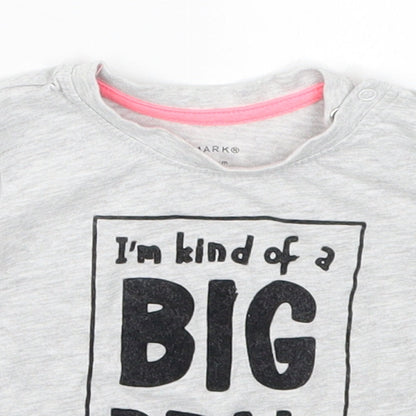 Primark Baby Grey   Basic T-Shirt Size 3-6 Months  - I'm Kind of a Big Deal
