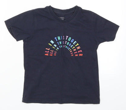 Marks and Spencer Girls Blue   Basic T-Shirt Size 5 Years  - All in This Together