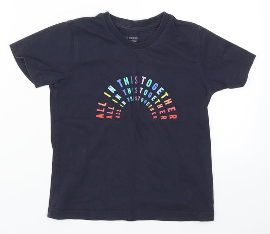 Marks and Spencer Girls Blue   Basic T-Shirt Size 5 Years  - All in This Together