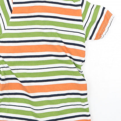 TUP TUP Boys Green Striped  Romper One-Piece Size 0-3 Months  - Orange The Baby Gang Cat