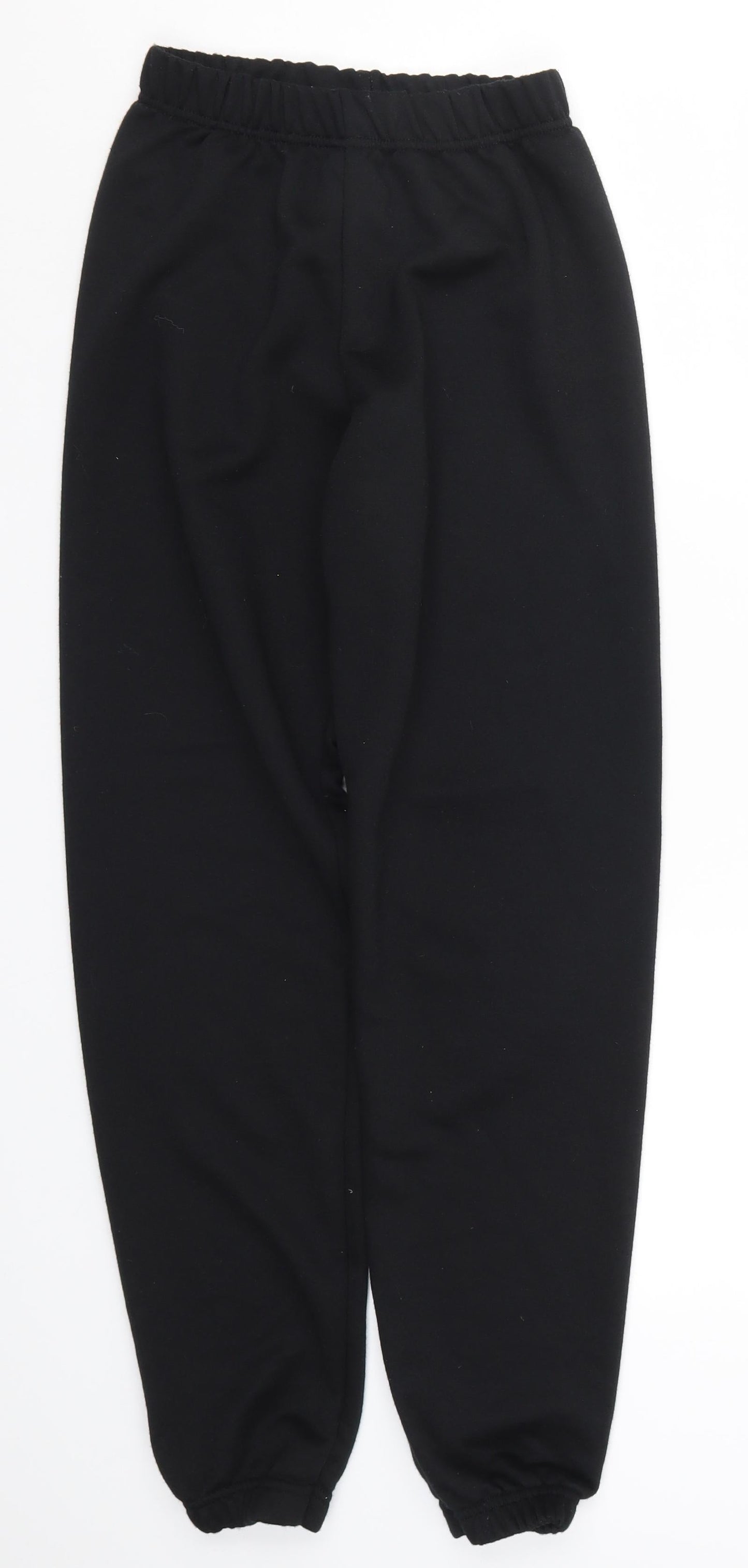 Womens UK Size S Boohoo Regular Fit Sweatpants Black Trousers