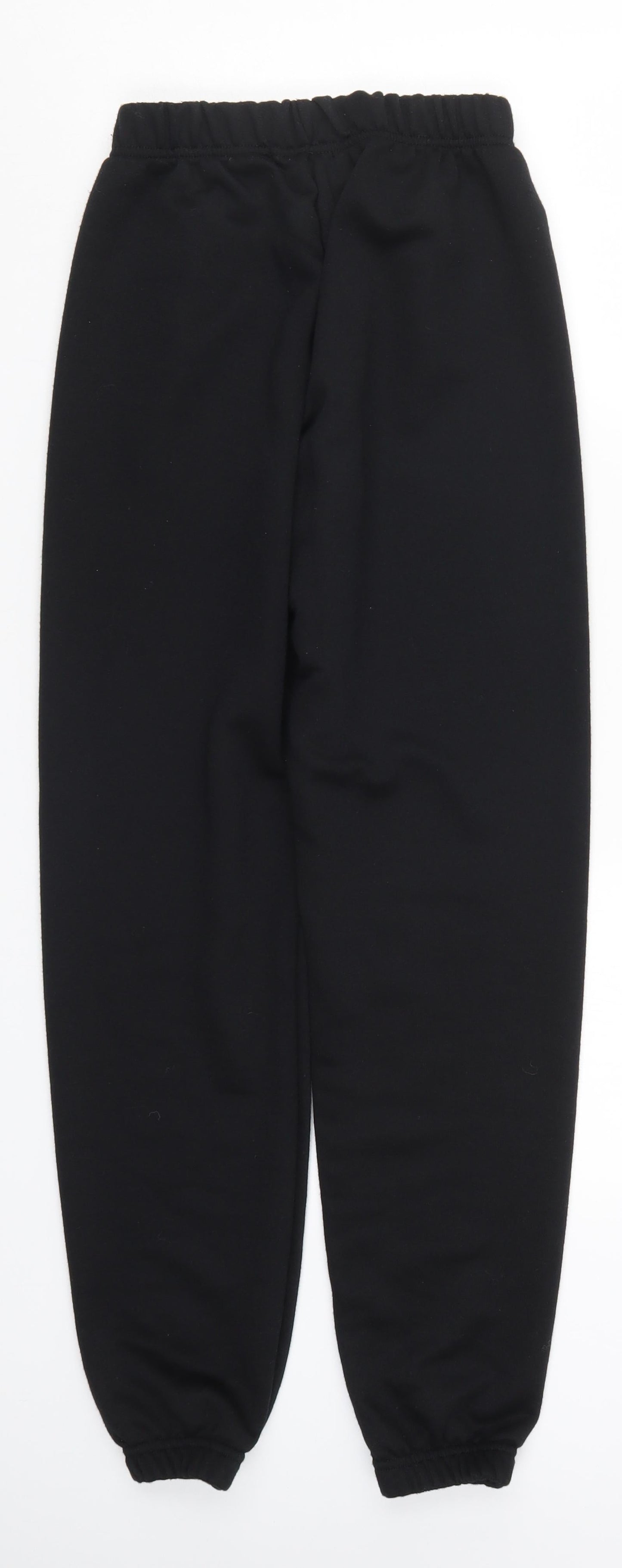 Womens UK Size S Boohoo Regular Fit Sweatpants Black Trousers
