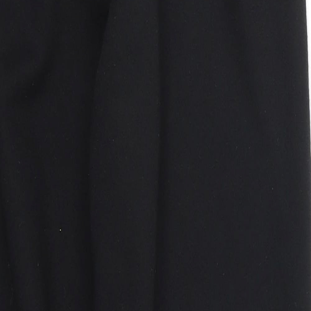 Womens UK Size S Boohoo Regular Fit Sweatpants Black Trousers