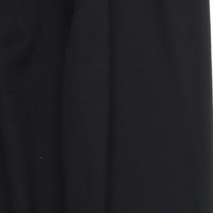 Womens UK Size S Boohoo Regular Fit Sweatpants Black Trousers