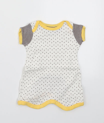 Mothercare Baby White Polka Dot  Babygrow One-Piece Size Newborn