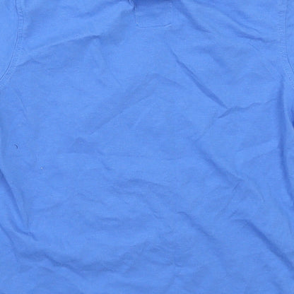 George Boys Blue   Basic T-Shirt Size 6-7 Years  - Santa Jaws Feast Mode