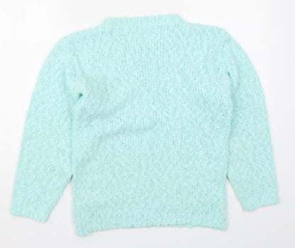 GI Womens Blue  Knit Pullover Jumper Size 12