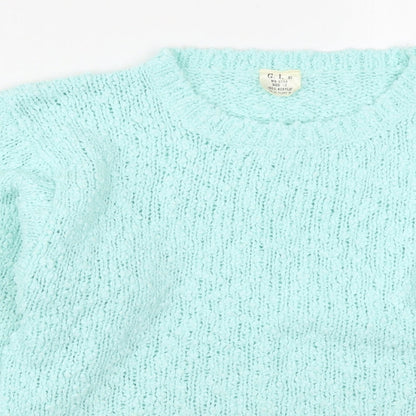 GI Womens Blue  Knit Pullover Jumper Size 12