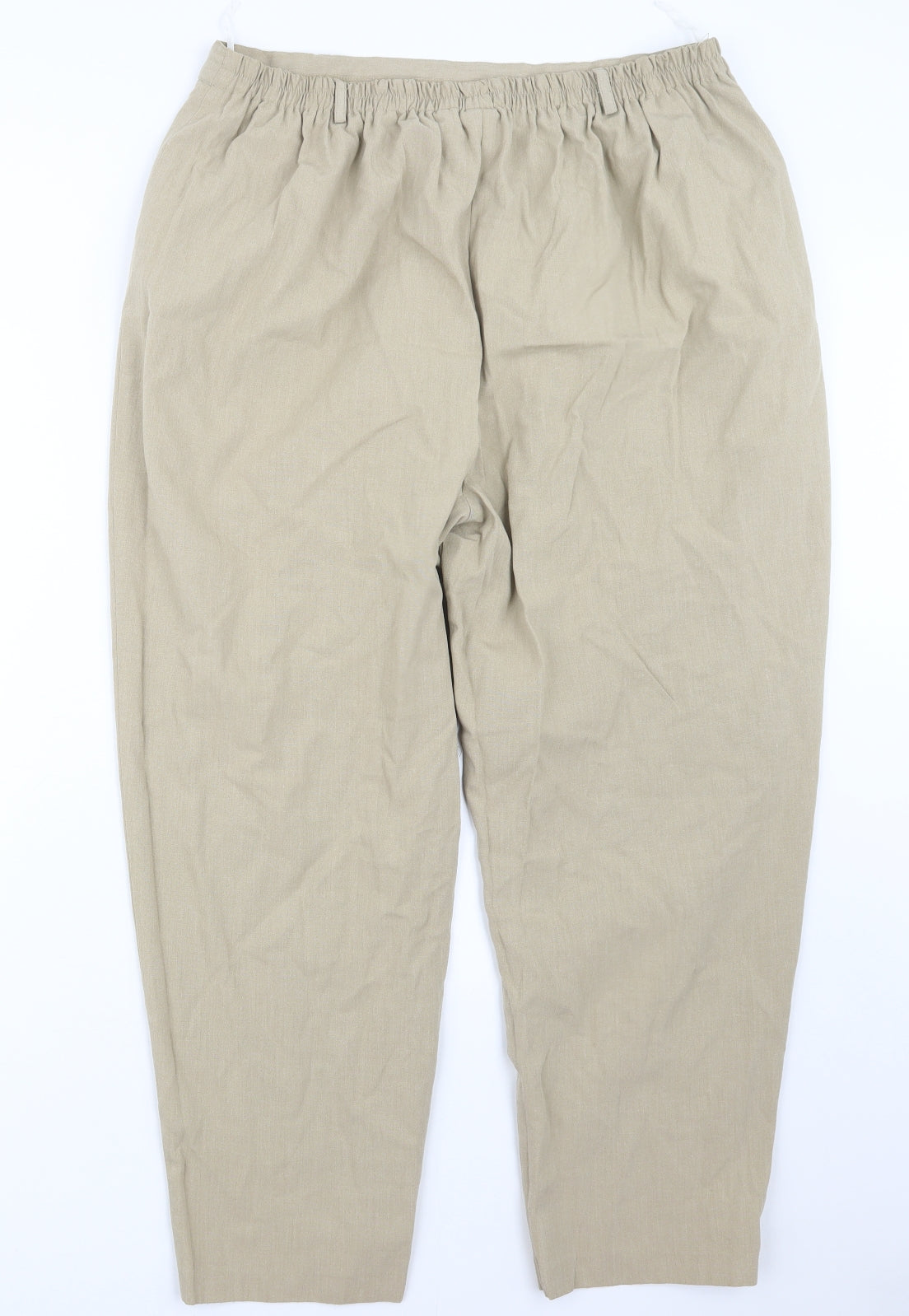 Womens UK Size 22 Design Essentials Regular Fit  Beige Trousers