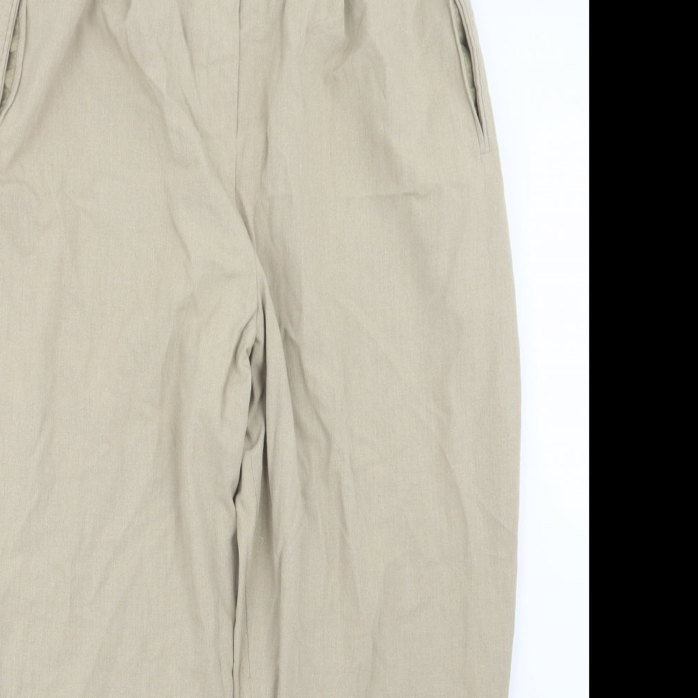 Womens UK Size 22 Design Essentials Regular Fit  Beige Trousers