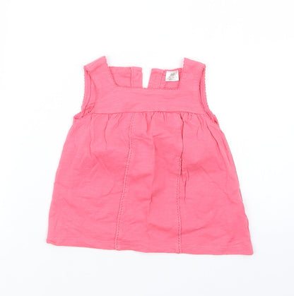 F&F Girls Pink   T-Shirt Dress  Size 12-18 Months