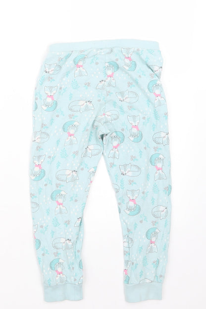 Matalan Girls Blue Geometric  Capri Pyjama Pants Size 5 Years