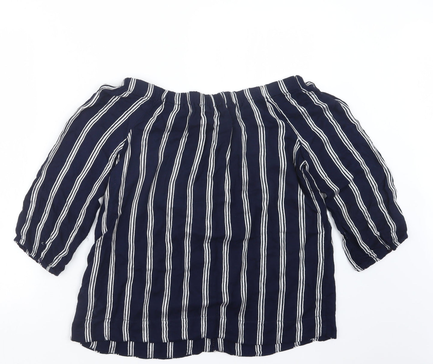 Atmosphere Womens Blue Striped  Basic Blouse Size 12