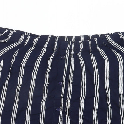 Atmosphere Womens Blue Striped  Basic Blouse Size 12