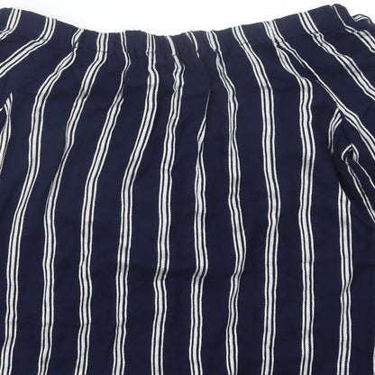 Atmosphere Womens Blue Striped  Basic Blouse Size 12