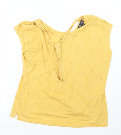 Dorothy Perkins Womens Yellow   Basic T-Shirt Size 14