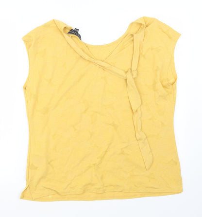 Dorothy Perkins Womens Yellow   Basic T-Shirt Size 14