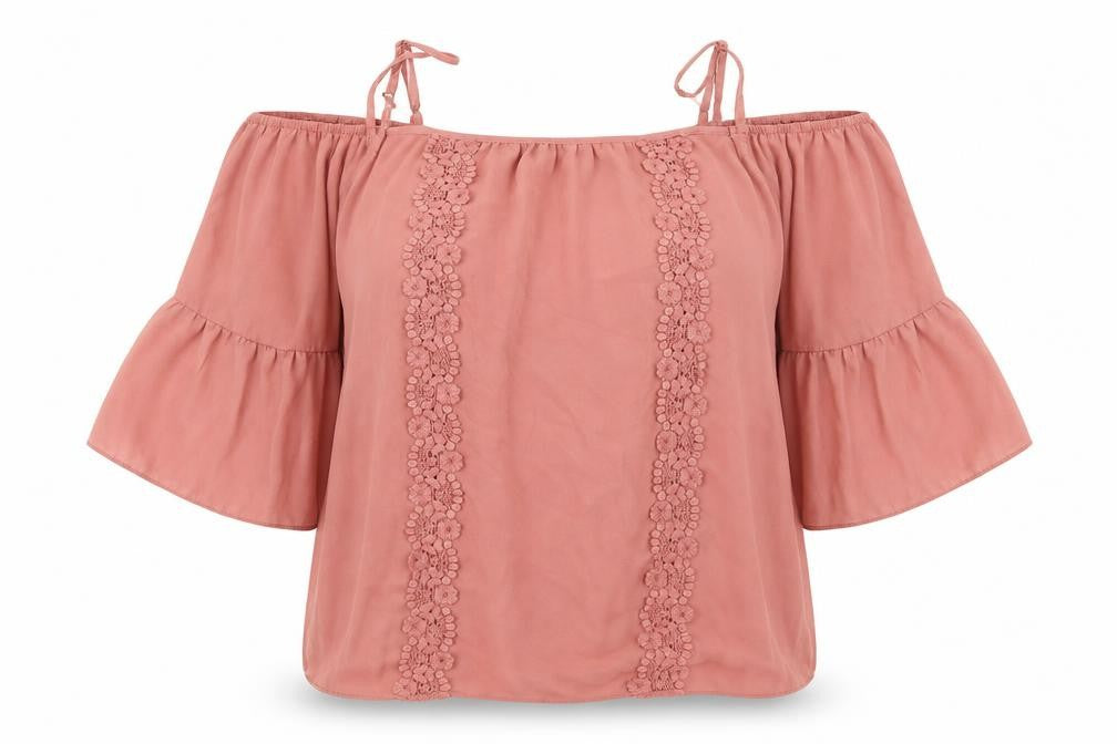 Womens UK Size 12 George Pink Basic Blouse