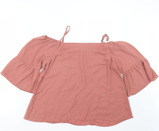 George Womens Pink   Basic Blouse Size 12