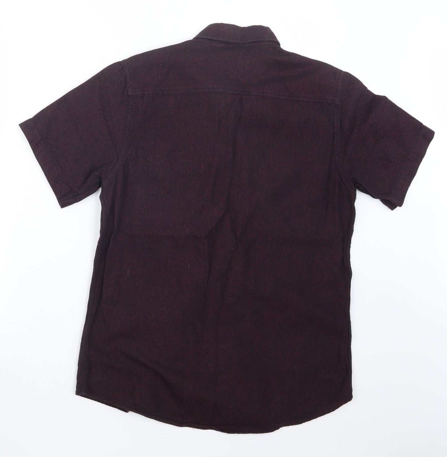 Mens UK Size S Topman Purple  Button-Up Short Sleeve Casual Shirt
