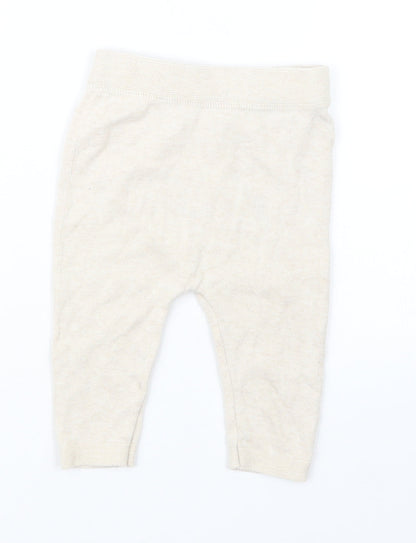 TU Baby Beige  Knit Capri Trousers Size 3-6 Months