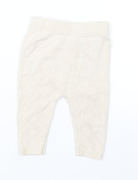 TU Baby Beige  Knit Capri Trousers Size 3-6 Months