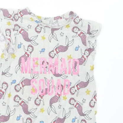 Pep&Co Girls Grey Geometric  Basic T-Shirt Size 18-24 Months