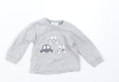 Bebe Bonito Boys Grey   Basic T-Shirt Size 0-3 Months