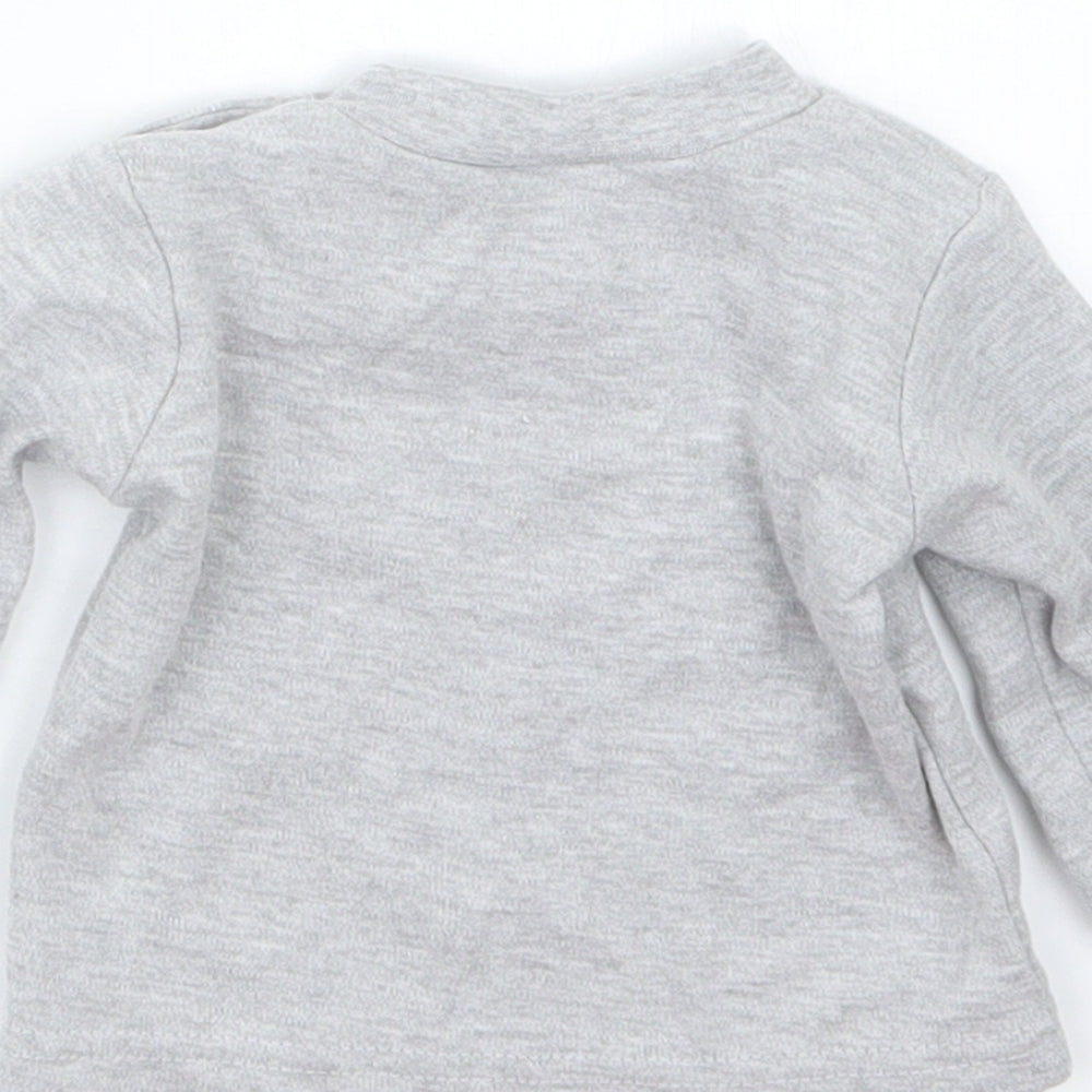 Bebe Bonito Boys Grey   Basic T-Shirt Size 0-3 Months