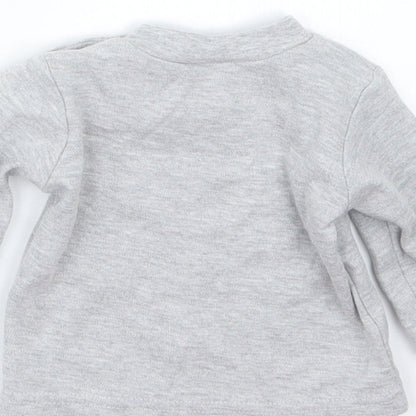 Bebe Bonito Boys Grey   Basic T-Shirt Size 0-3 Months