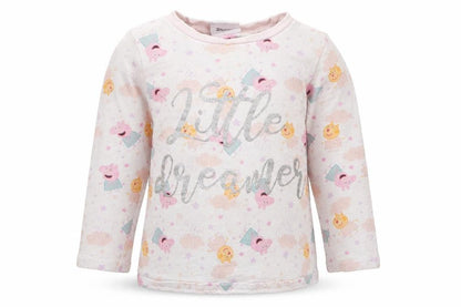 George Girls Grey Geometric  Babydoll Pyjama Top Size 18-24 Months  - Peppa Pig
