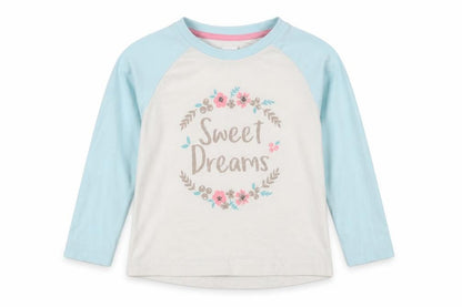 Matalan Girls Blue Geometric  Top Pyjama Top Size 5 Years