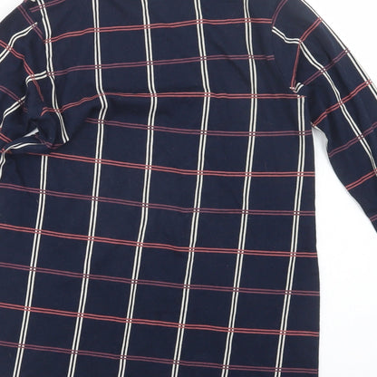 Crafted Girls Blue Check  Basic T-Shirt Size 11-12 Years