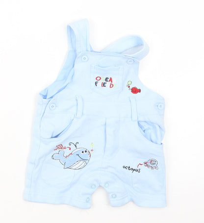 Babytime Boys Blue   Dungaree Outfit/Set Size 3-6 Months