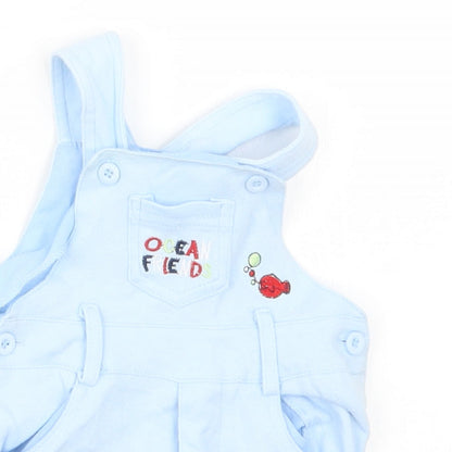 Babytime Boys Blue   Dungaree Outfit/Set Size 3-6 Months