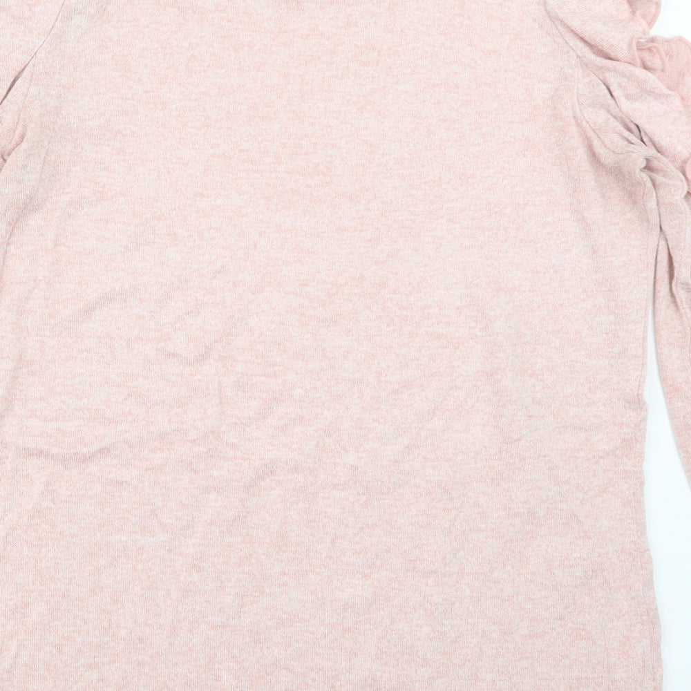 Womens UK Size 8 Papaya Pink Pullover Jumper