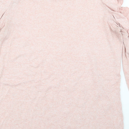 Womens UK Size 8 Papaya Pink Pullover Jumper
