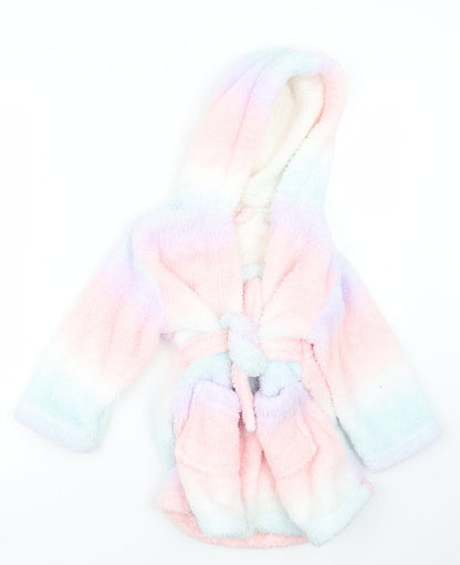 Nutmeg Girls Purple Geometric  Top Robe Size 3-4 Years