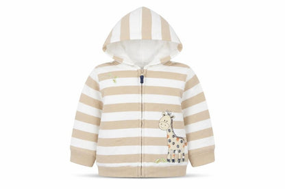 Little Me Boys Beige Striped  Jacket  Size 6-9 Months