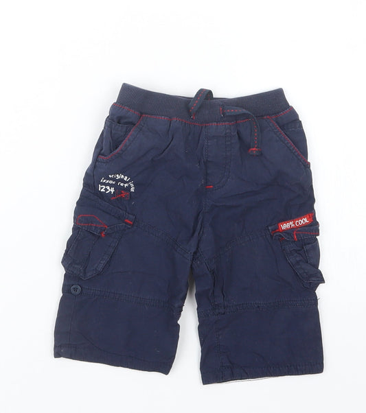 TU Boys Blue   Cropped Trousers Size 3-6 Months