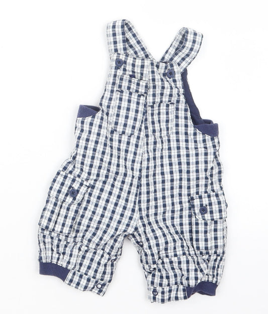 TU Boys Blue Check  Dungaree Outfit/Set Size 3-6 Months