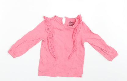 F&F Girls Pink   Basic T-Shirt Size 24 Months